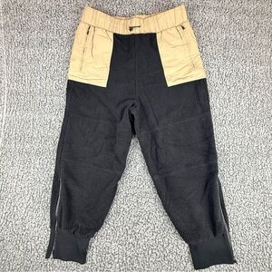 Sherpa Sweaty Betty Fleece Jogger Pants Womens 12 Black Tan Utility